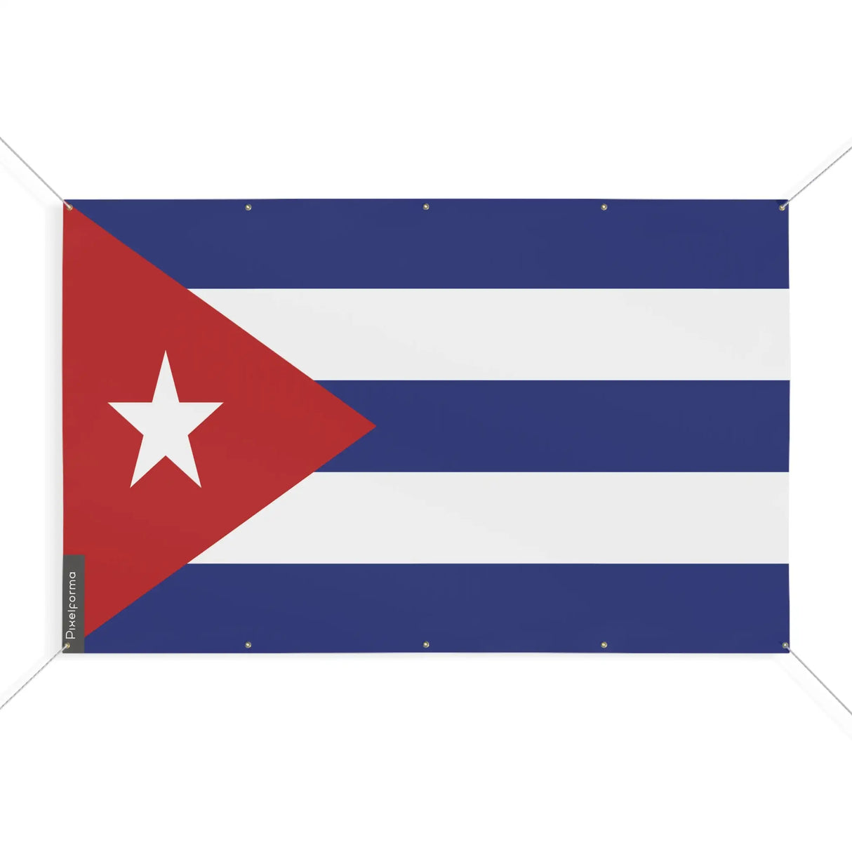 Mini drapeau cuba en polyester résistant avec œillets