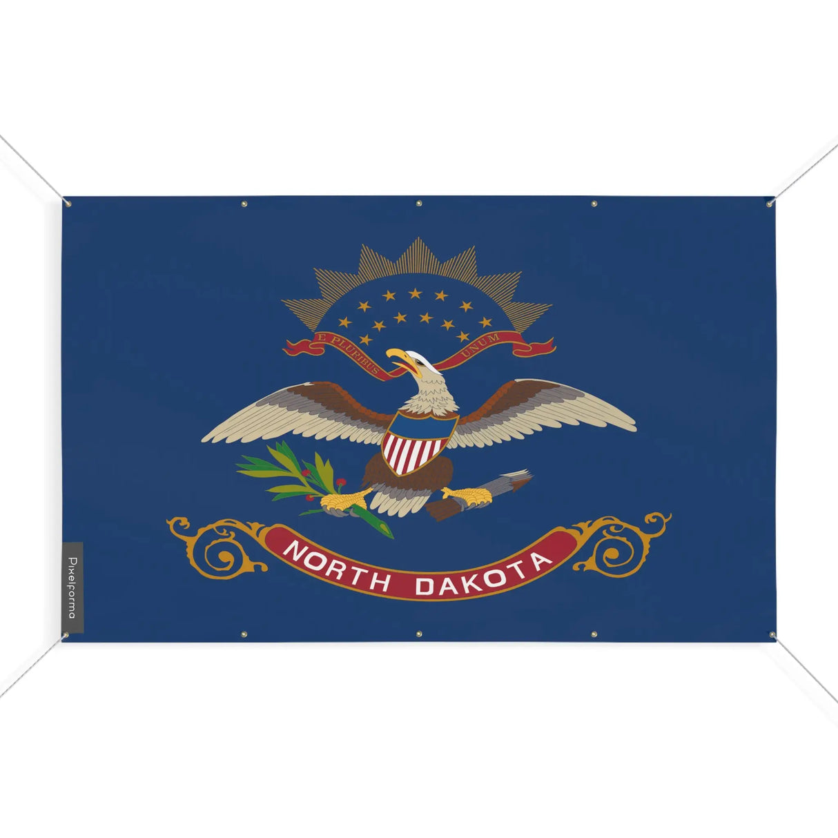 Mini drapeau dakota du nord polyester résistant aux intempéries