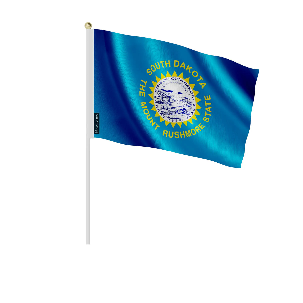 Mini drapeau dakota du sud en polyester à tenir à la main