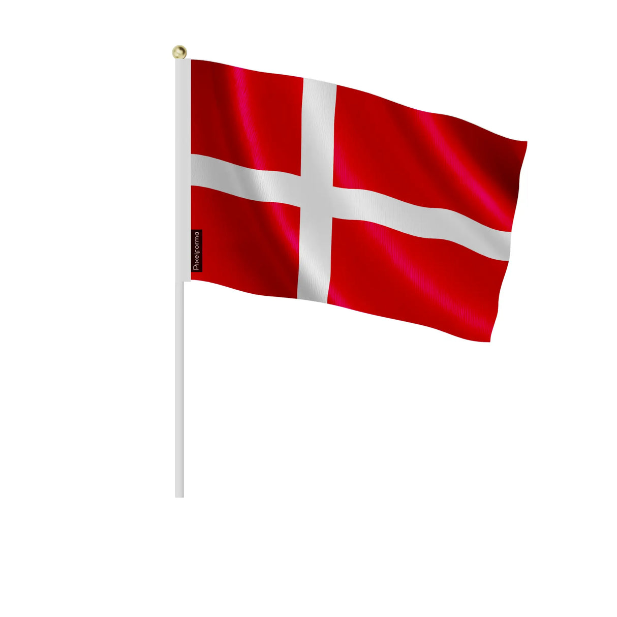 Mini drapeau danemark à tenir en polyester pour événements