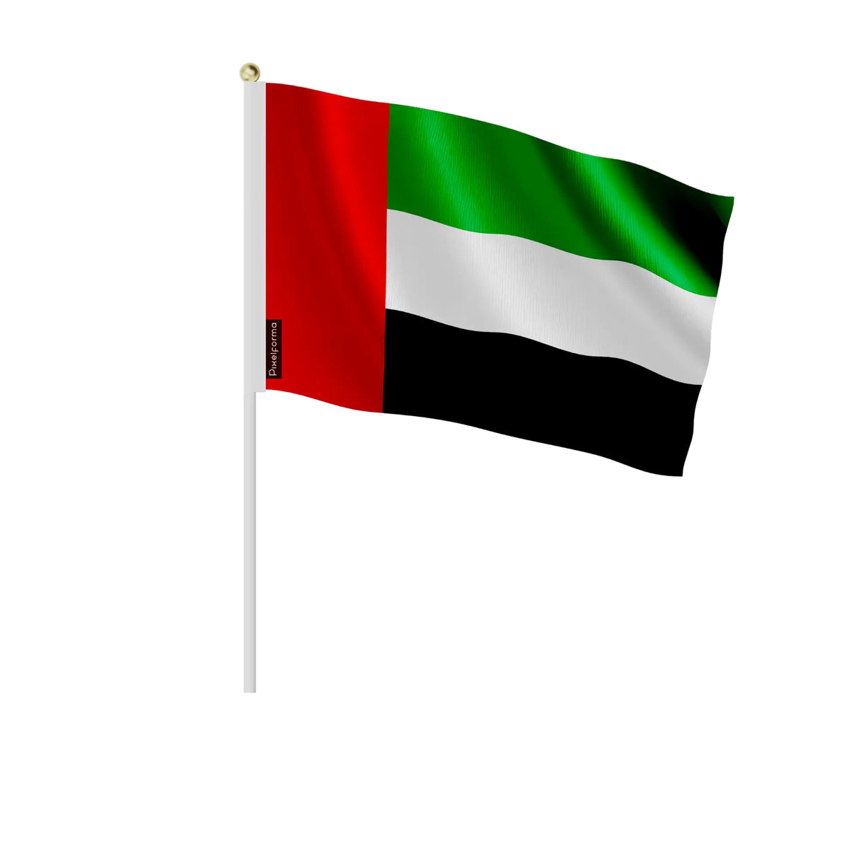 Mini drapeau émirats arabes unis en polyester à main