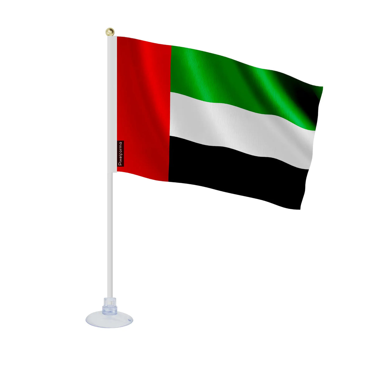 Mini drapeau émirats arabes unis polyester avec ventouse