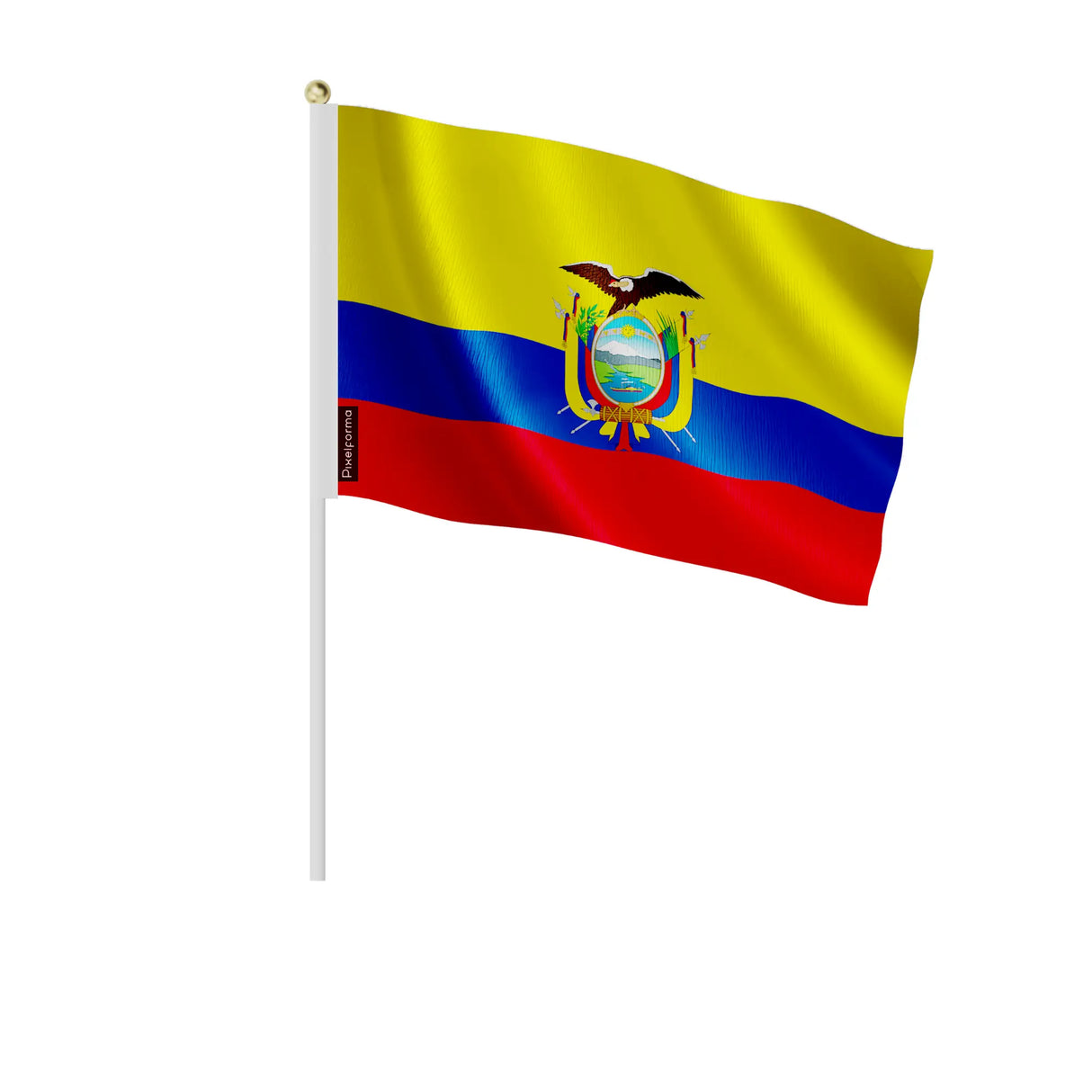 Mini drapeau équateur en polyester à tenir à la main