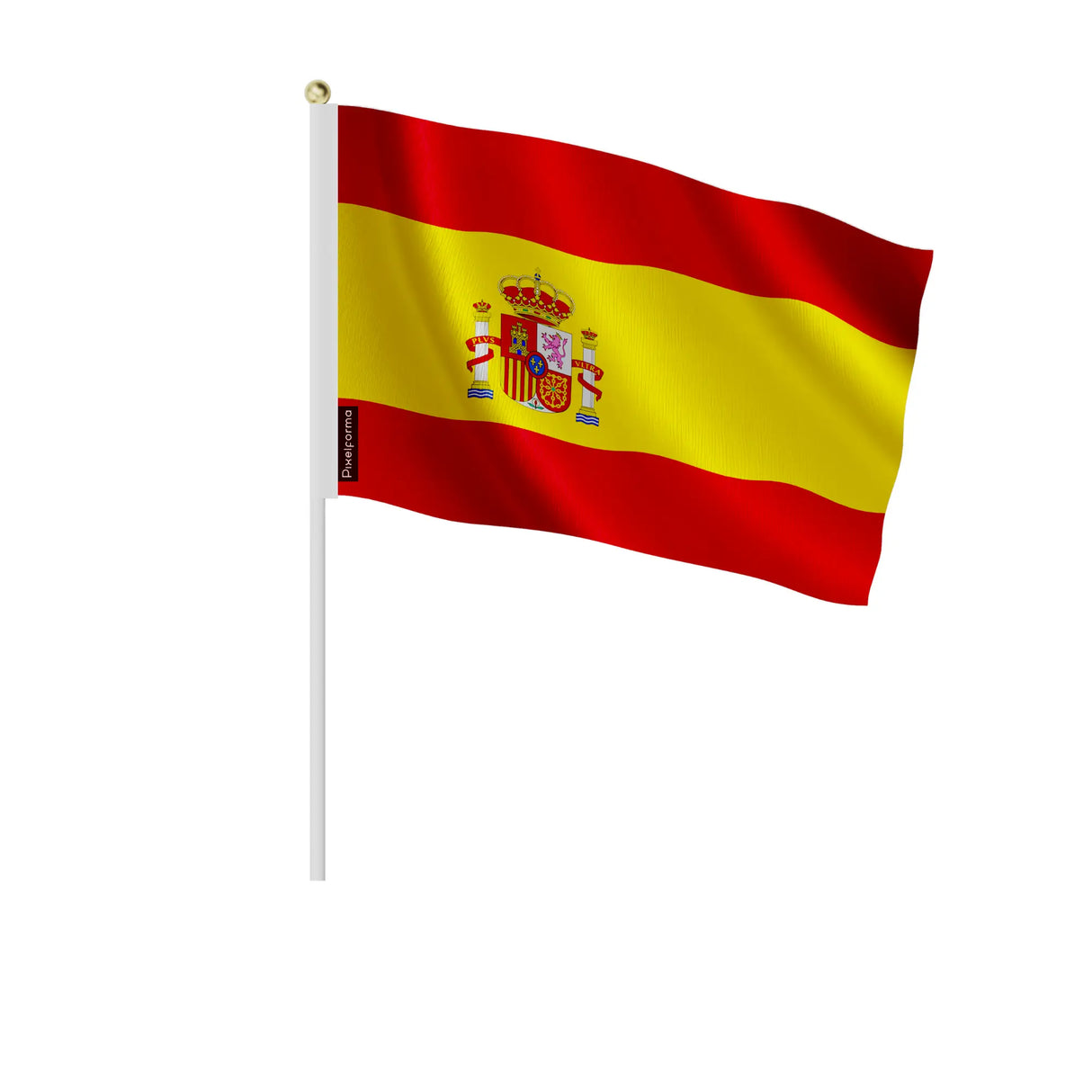 Mini drapeau espagne en polyester à tenir à la main