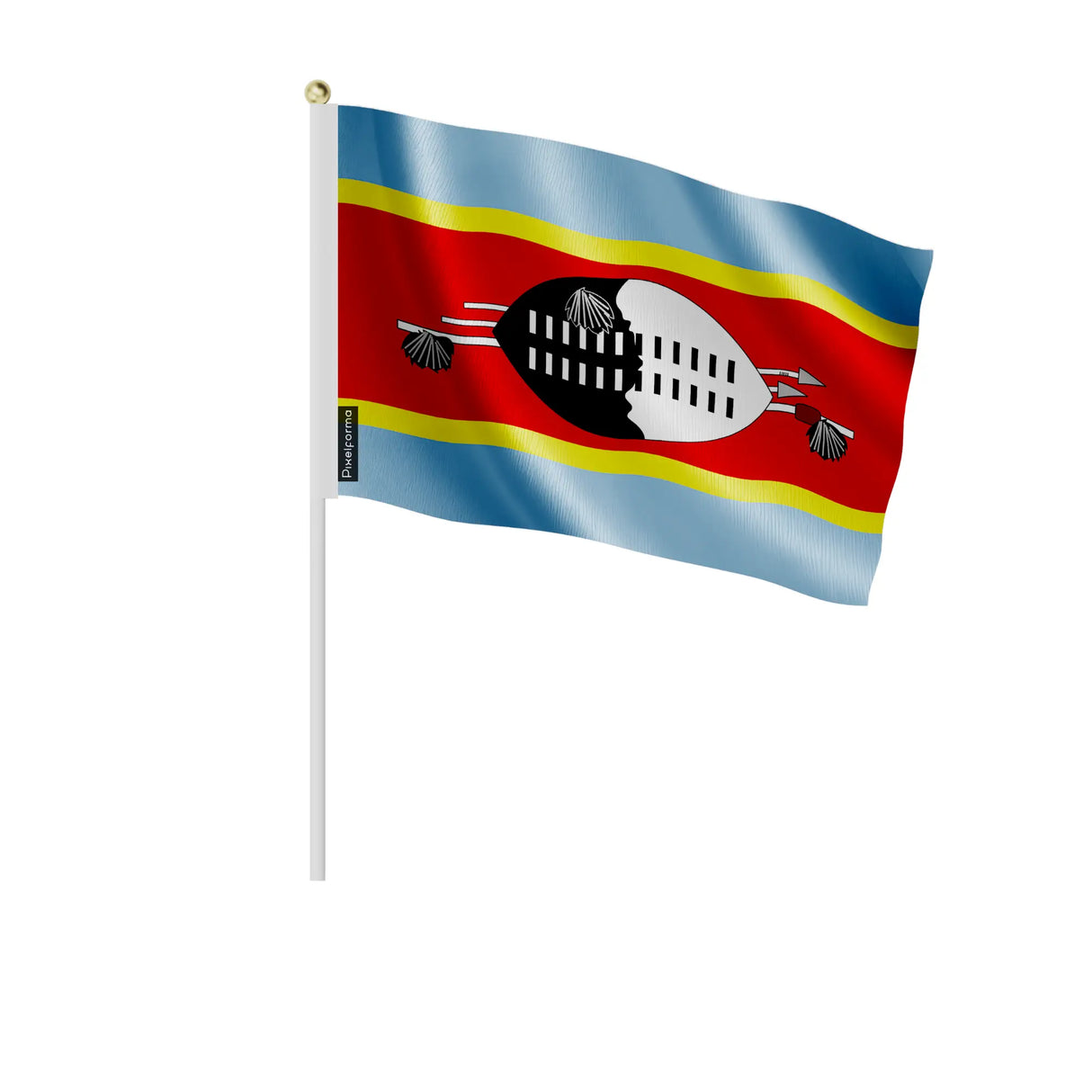 Mini drapeau eswatini en polyester à tenir à la main