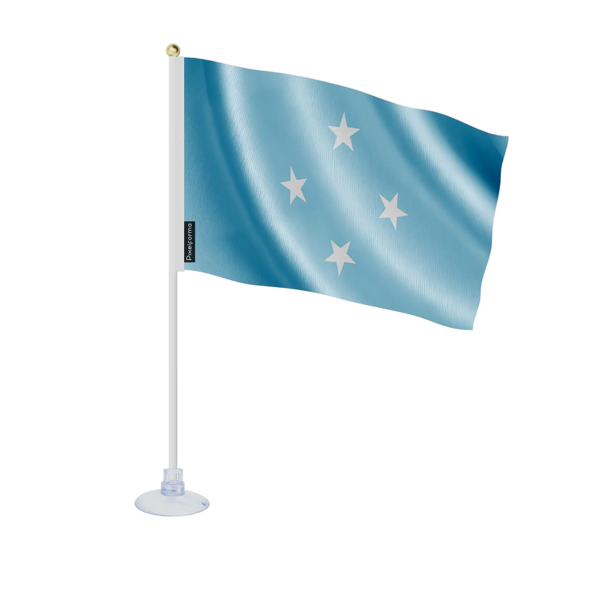 Mini drapeau états fédérés de micronésie polyester ventouse