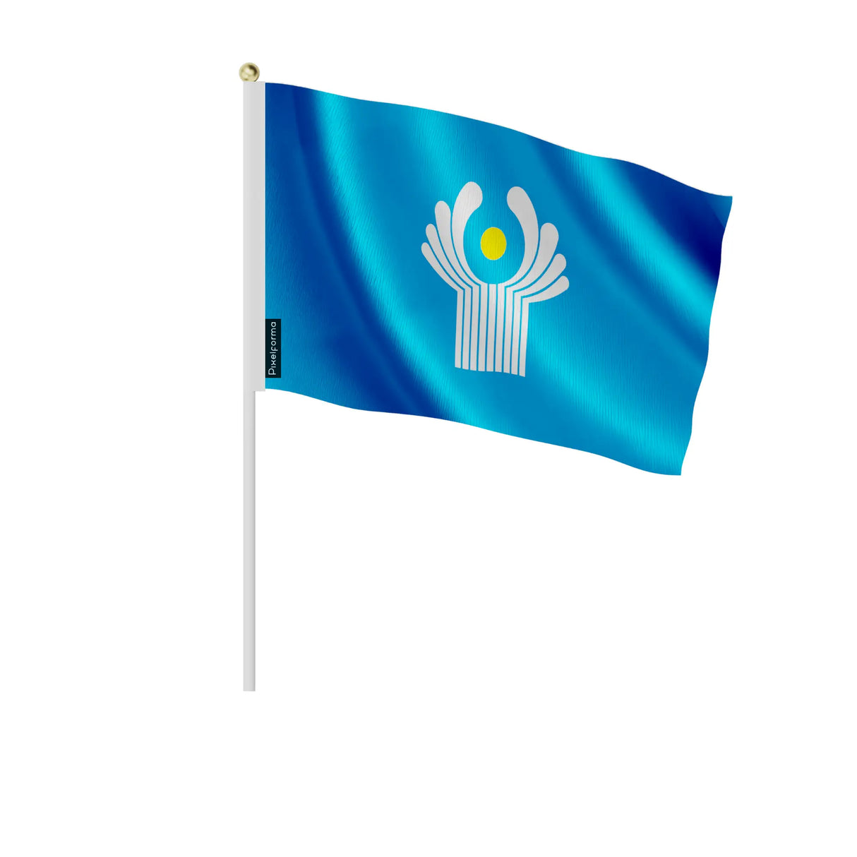 Mini drapeau états indépendants polyester à tenir en main