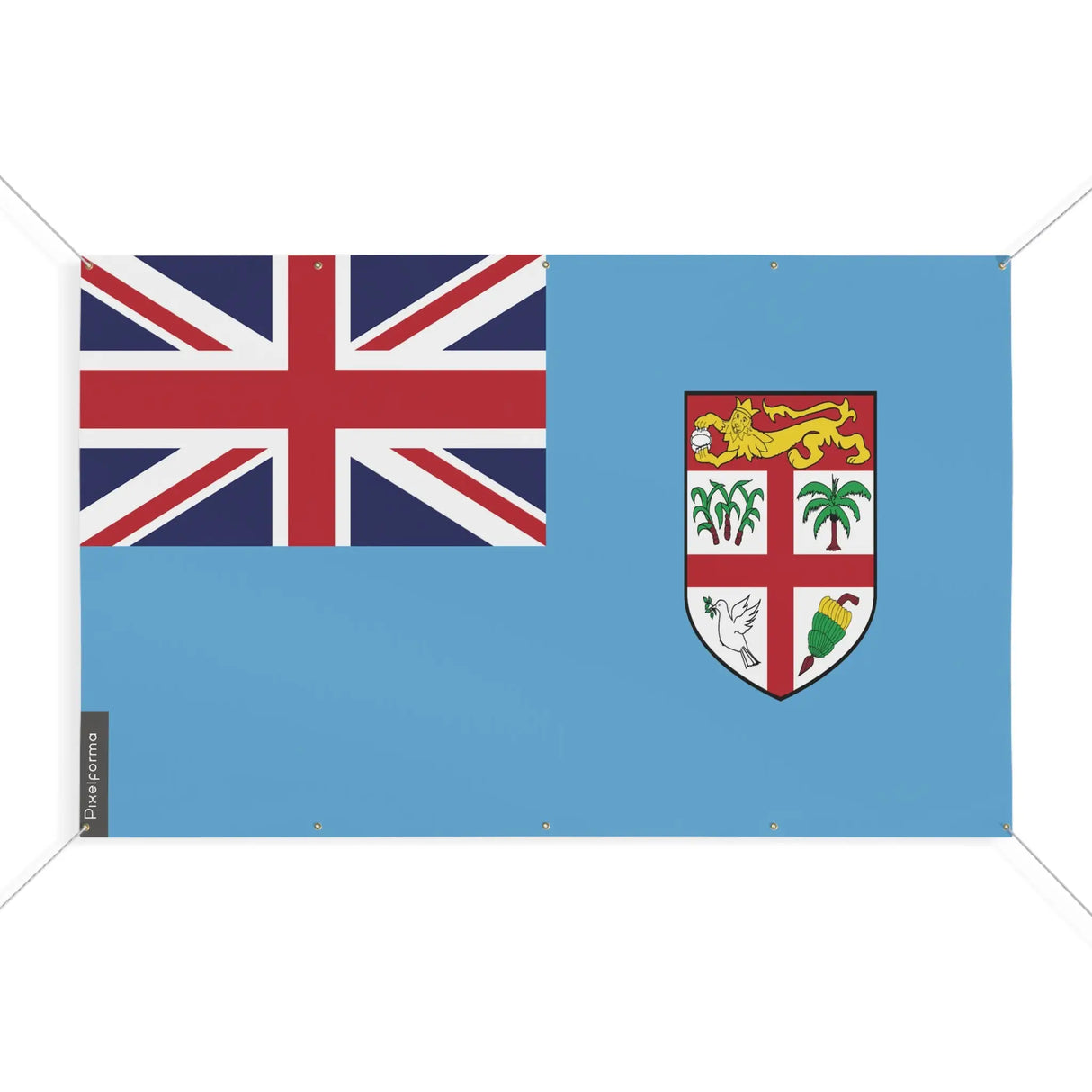 Mini drapeau fidji en polyester résistant avec œillets