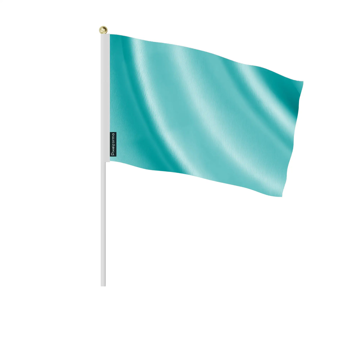 Mini drapeau france bleu turquoise clair en polyester à main