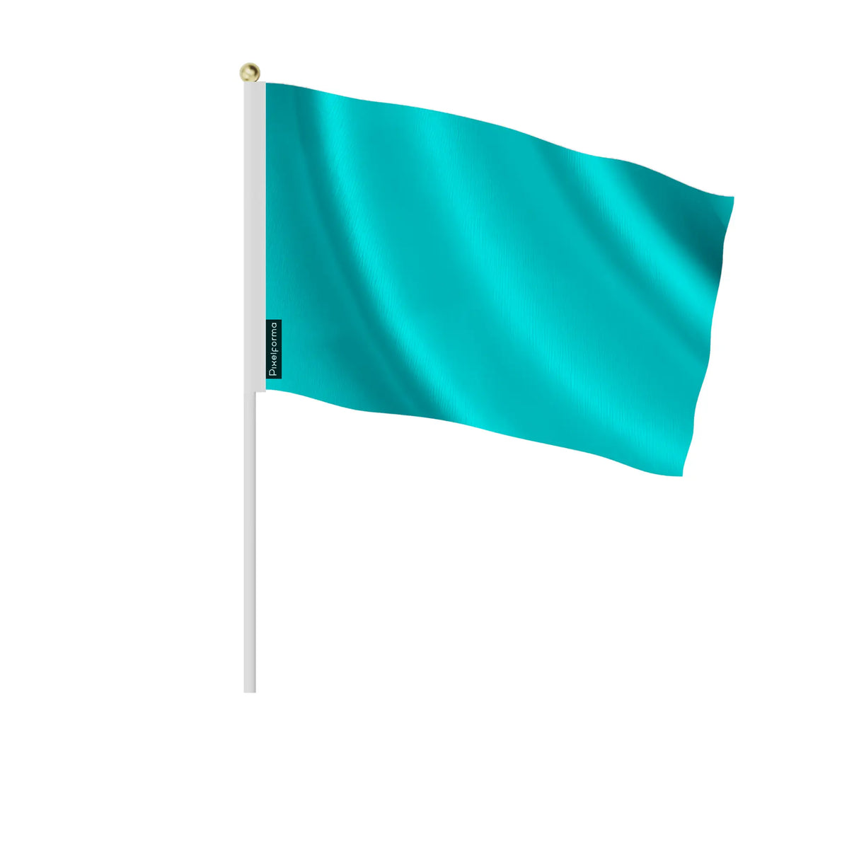 Mini drapeau france bleu turquoise en polyester à main