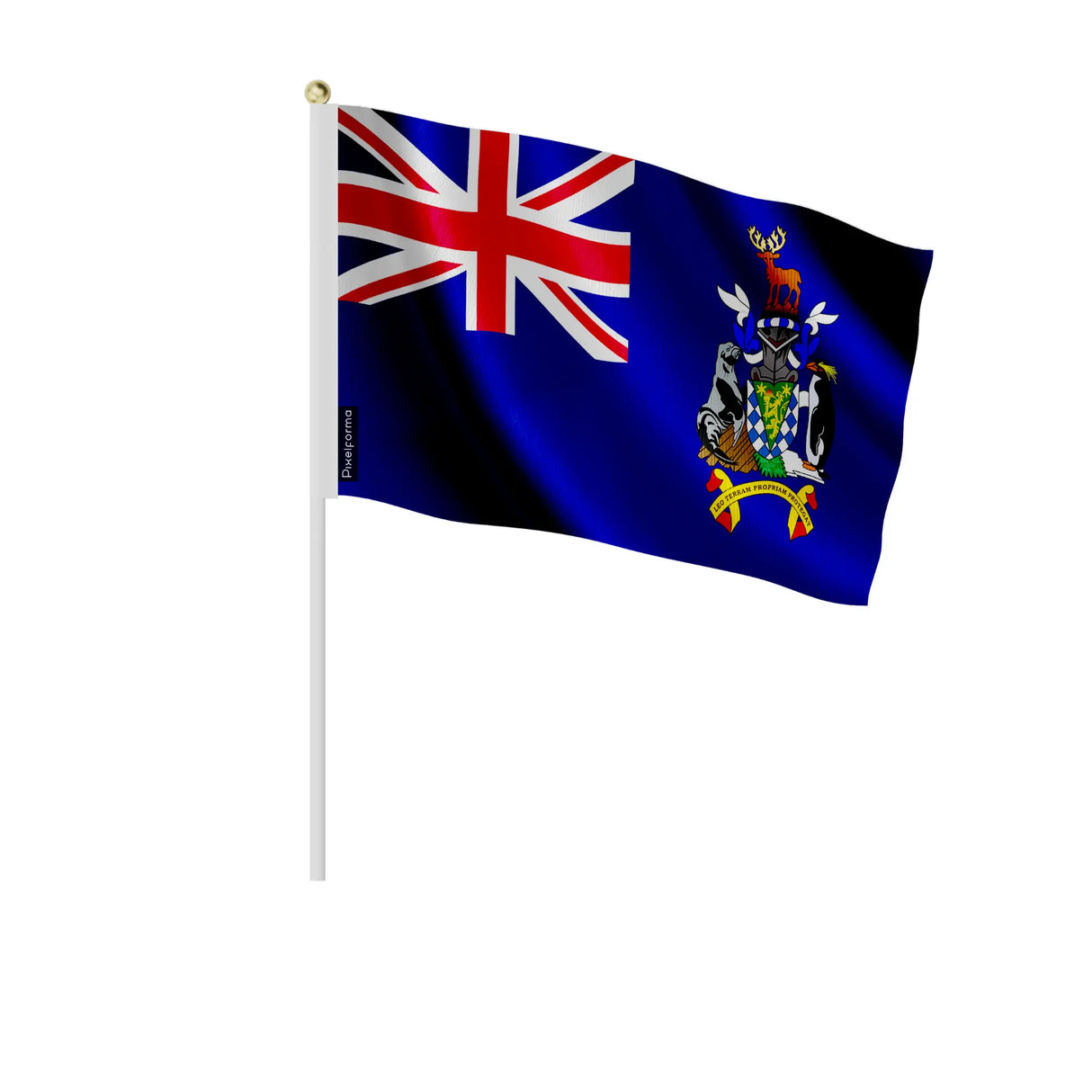 Mini drapeau géorgie du sud polyester à tenir à la main