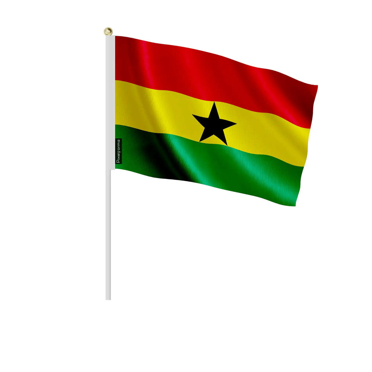 Mini drapeau ghana en polyester à tenir à la main