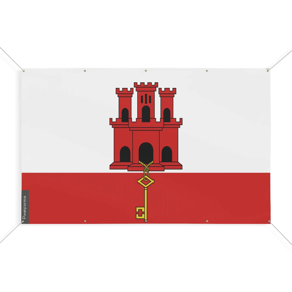 Mini drapeau gibraltar en polyester résistant aux intempéries