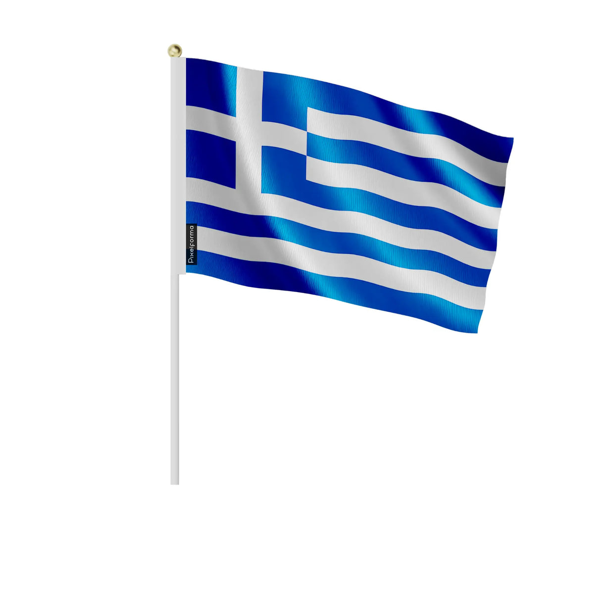 Mini drapeau grèce en polyester à tenir à la main