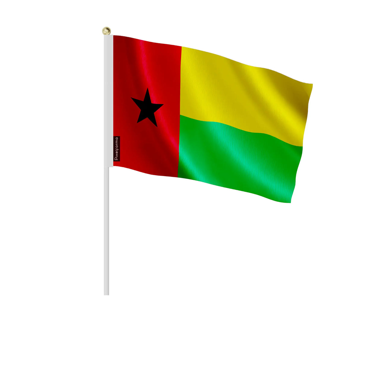 Mini drapeau guinée-bissau en polyester à tenir à la main