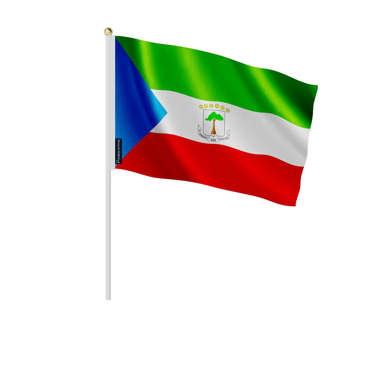 Mini drapeau guinée équatoriale en polyester à la main