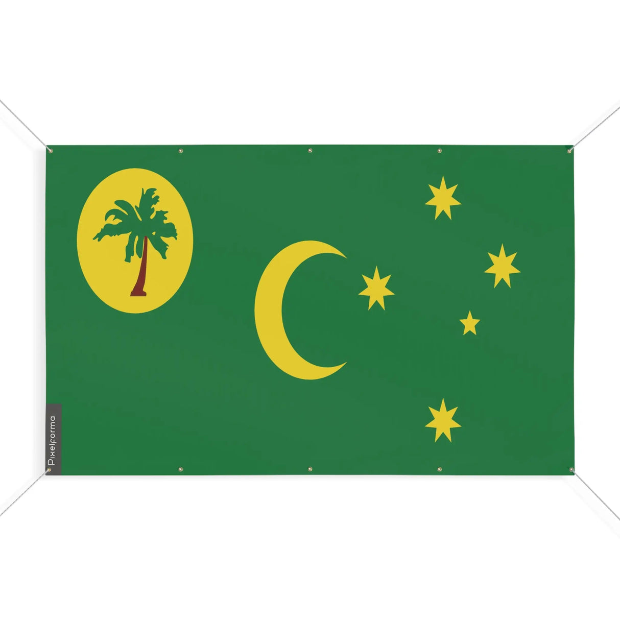 Mini drapeau îles cocos en polyester résistant extérieur