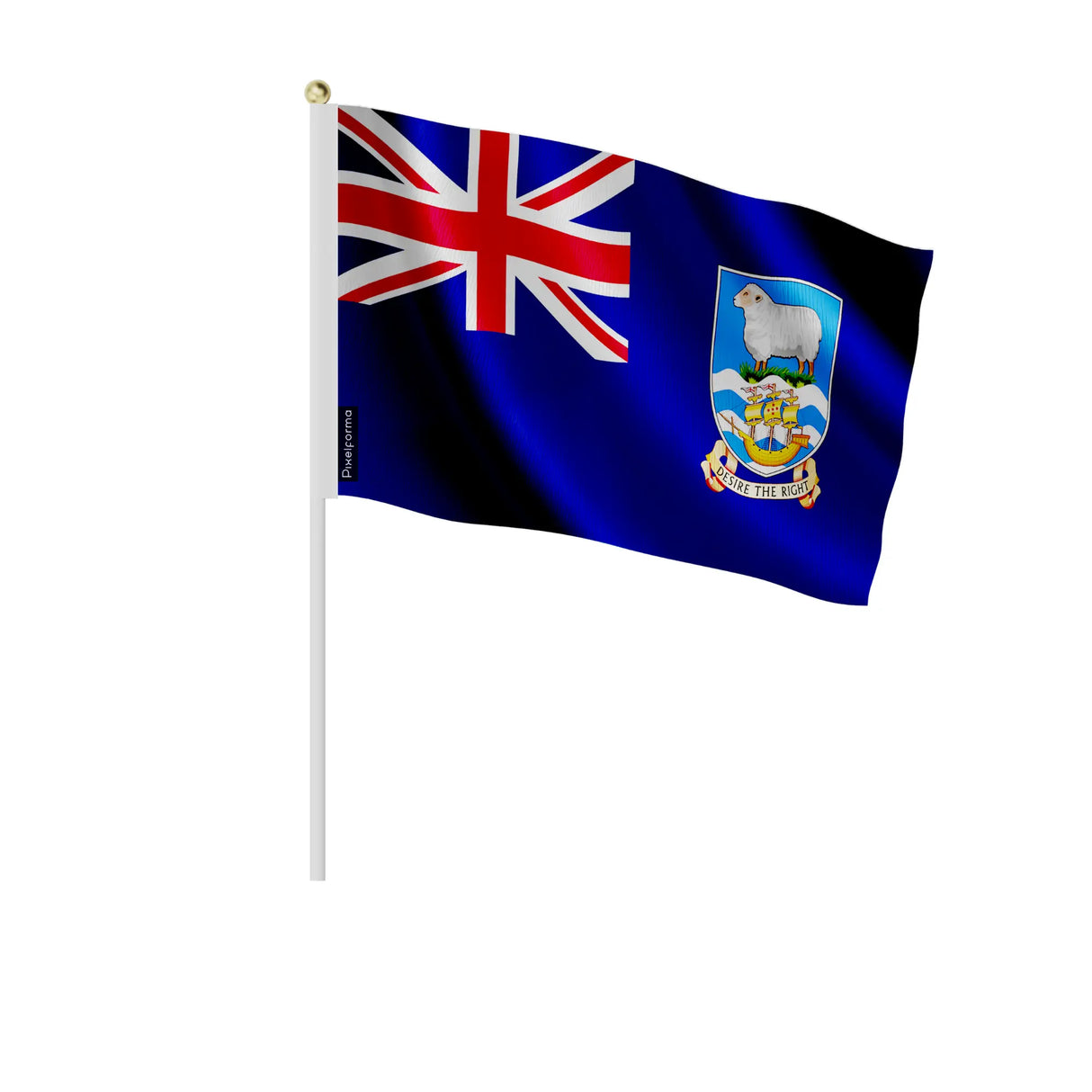 Mini drapeau îles malouines en polyester à tenir à la main