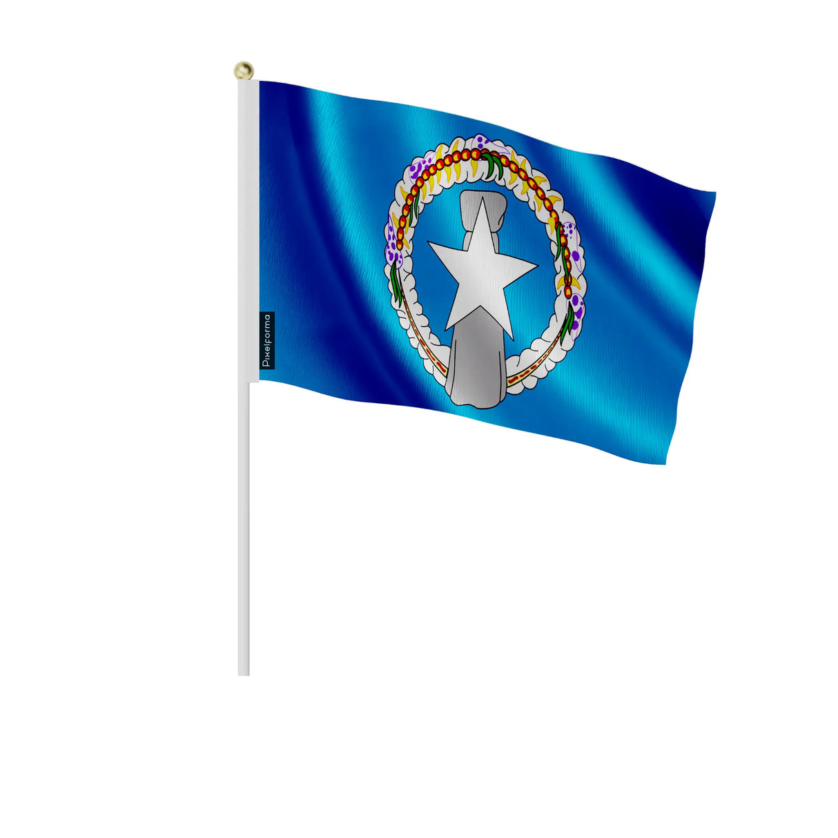 Mini drapeau îles mariannes en polyester à main festif