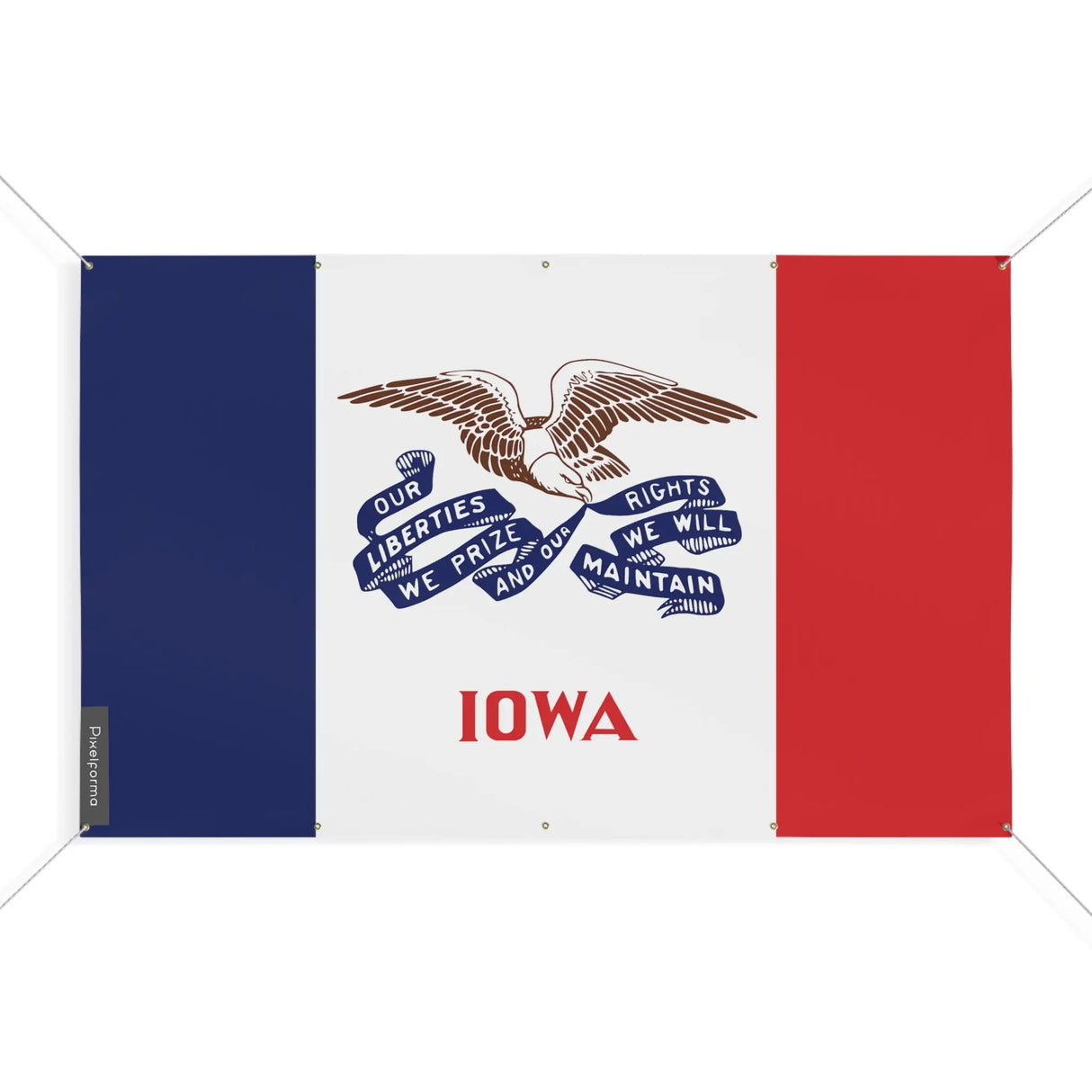Mini drapeau iowa polyester résistant aux intempéries