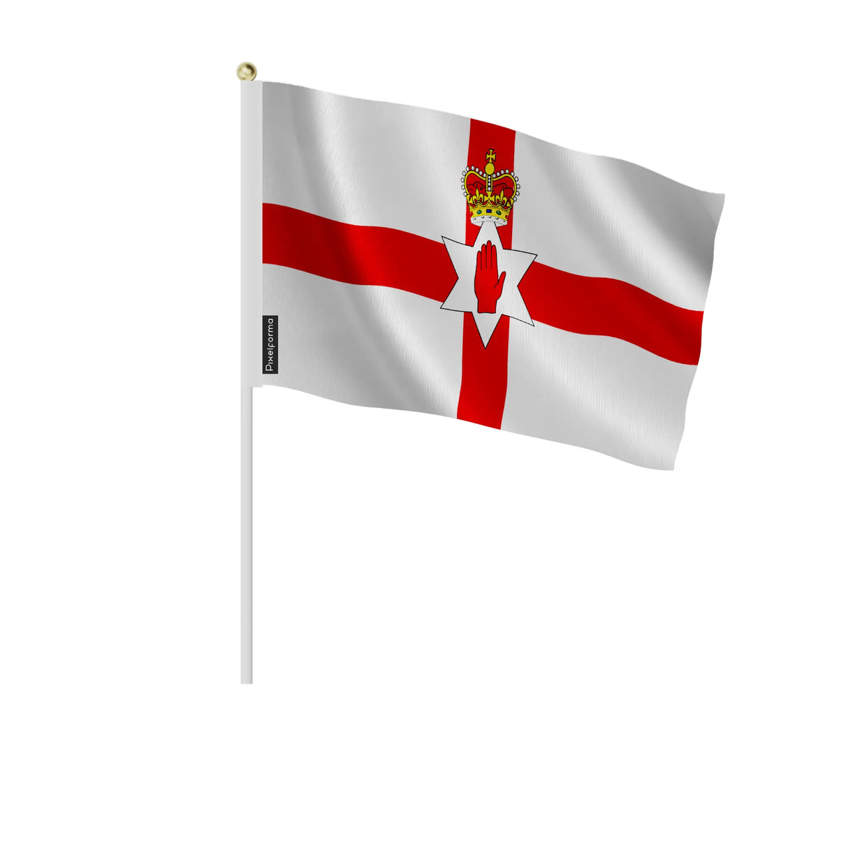 Mini drapeau irlande du nord en polyester à tenir à la main