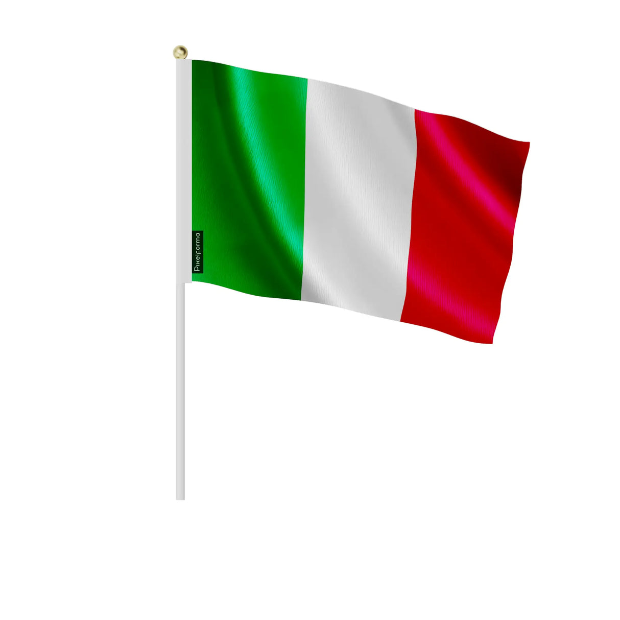Mini drapeau italie à main en polyester pour décoration