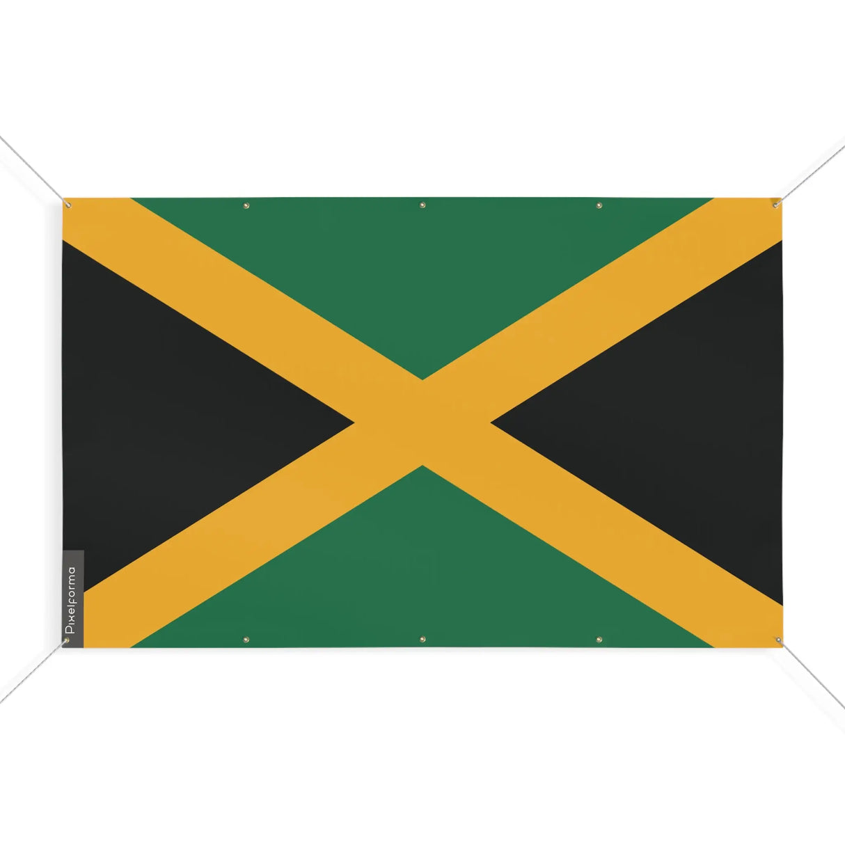Mini drapeau jamaïque en polyester avec œillets résistants