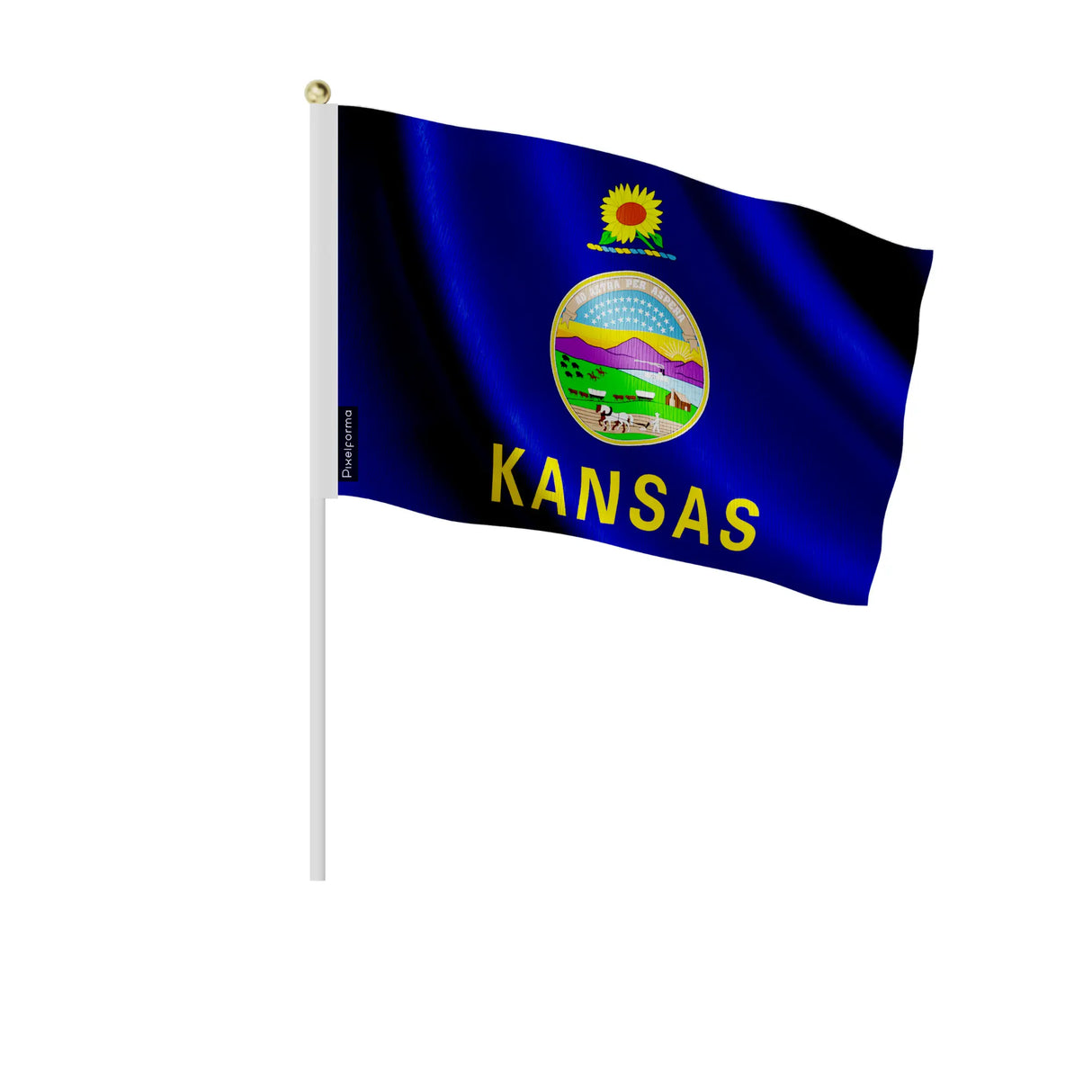 Mini drapeau kansas en polyester pour célébrations nationales