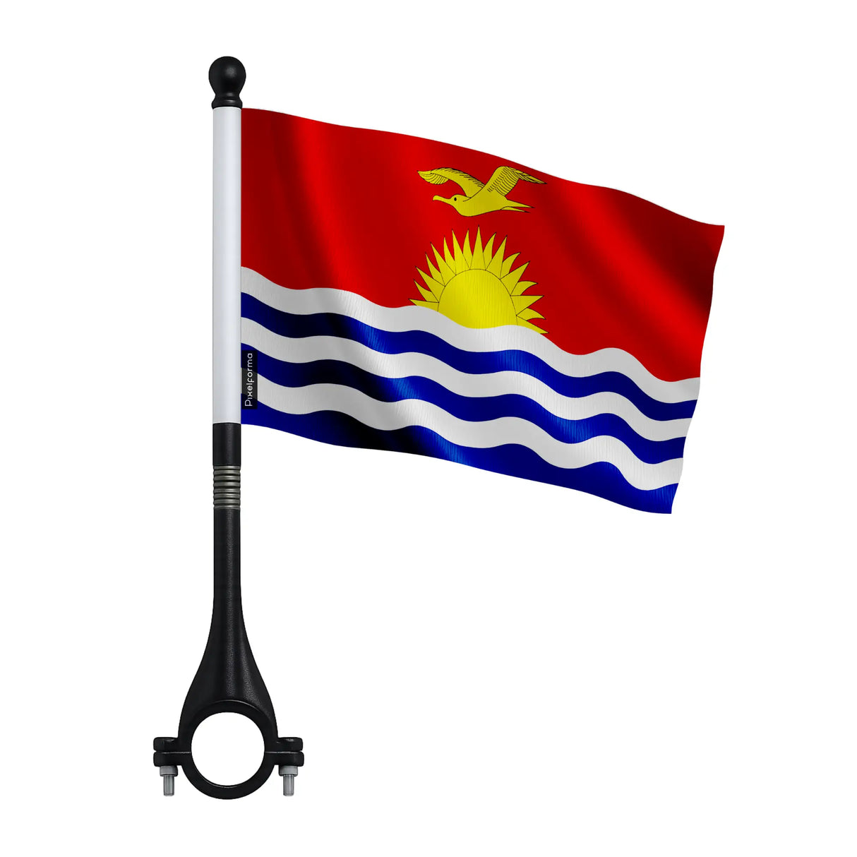 Mini drapeau kiribati vélo en polyester fixation légère