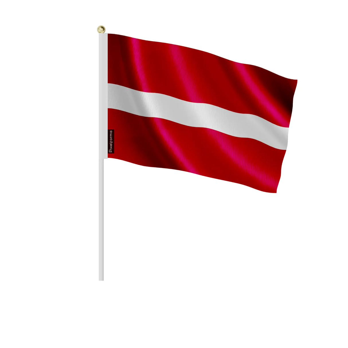 Mini drapeau lettonie à tenir en polyester pour célébration