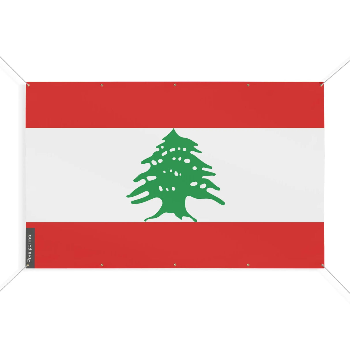 Mini drapeau liban en polyester résistant avec œillets