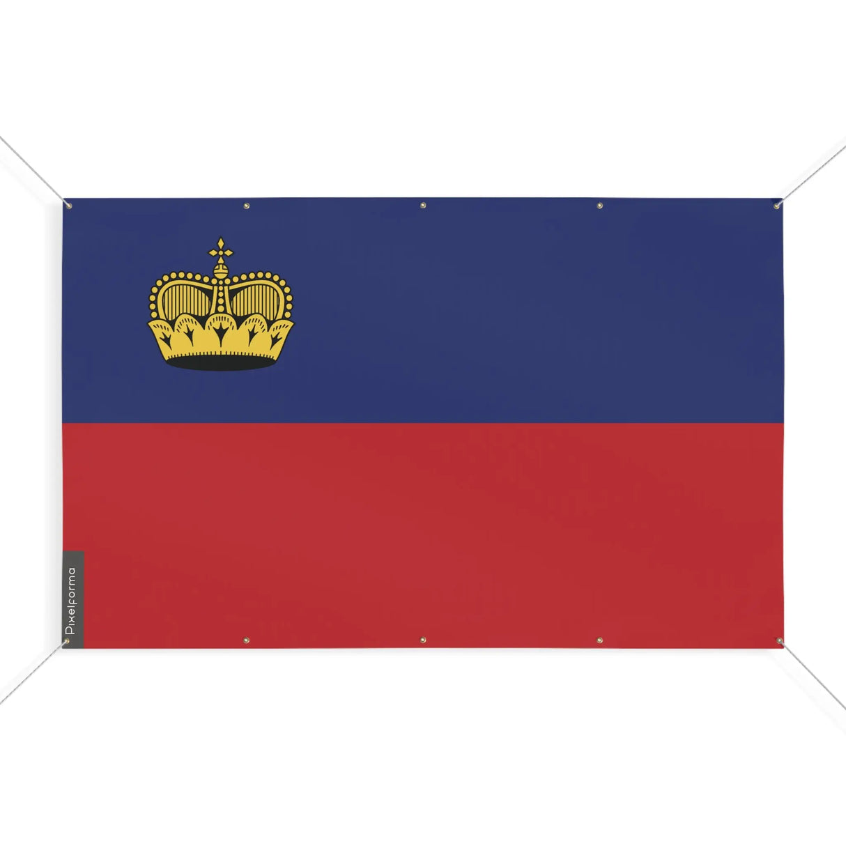 Mini drapeau liechtenstein polyester résistant à œillets