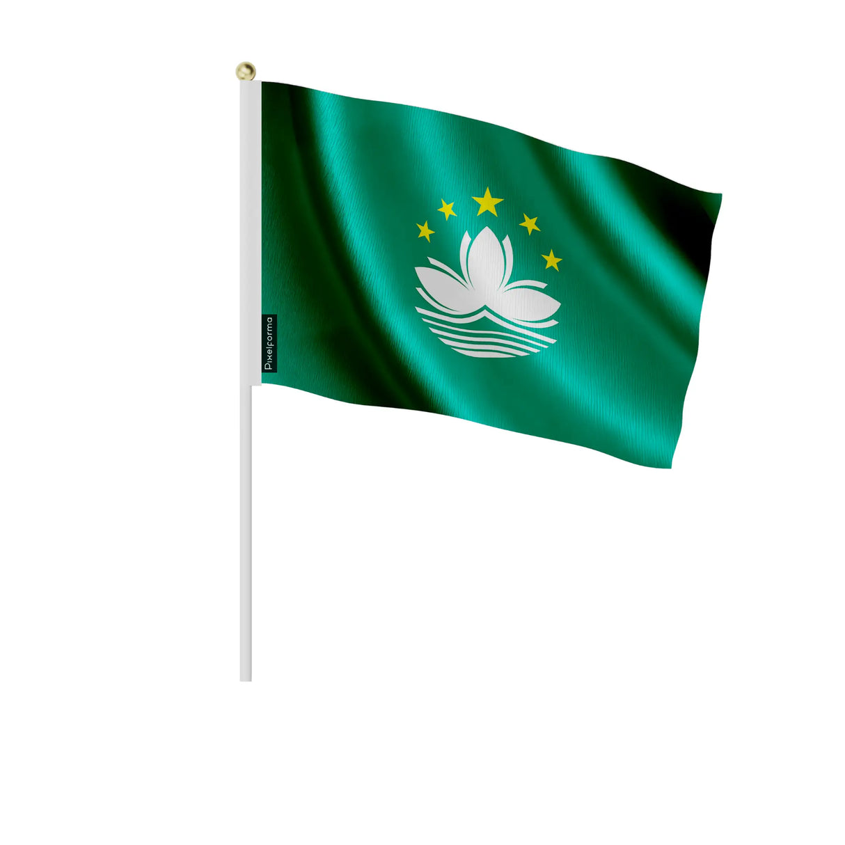 Mini drapeau macao en polyester à tenir à la main