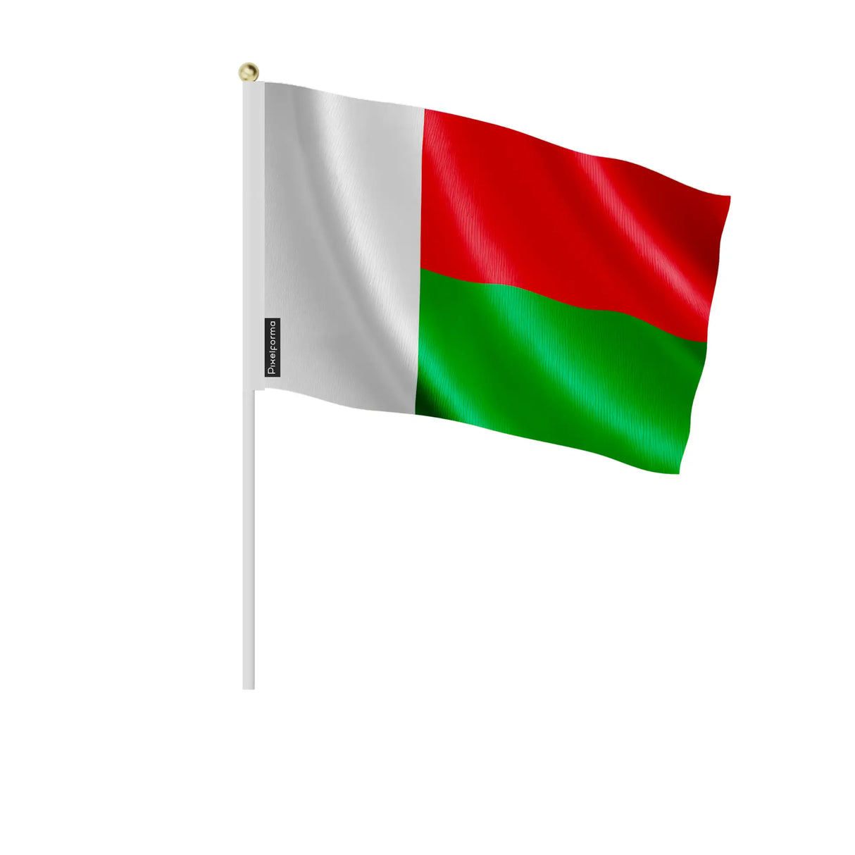 Mini drapeau madagascar en polyester à tenir à la main