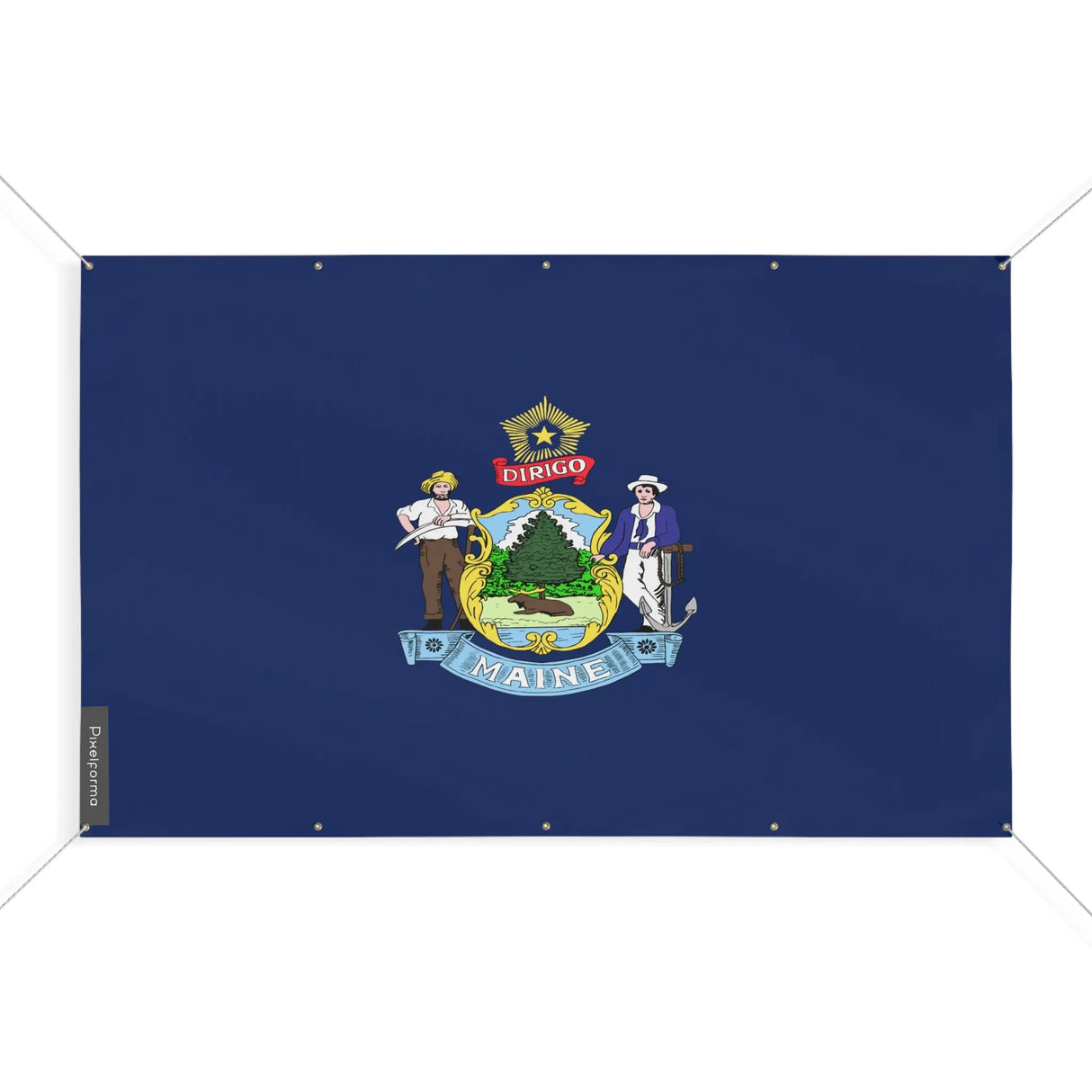 Mini drapeau maine polyester résistant aux intempéries