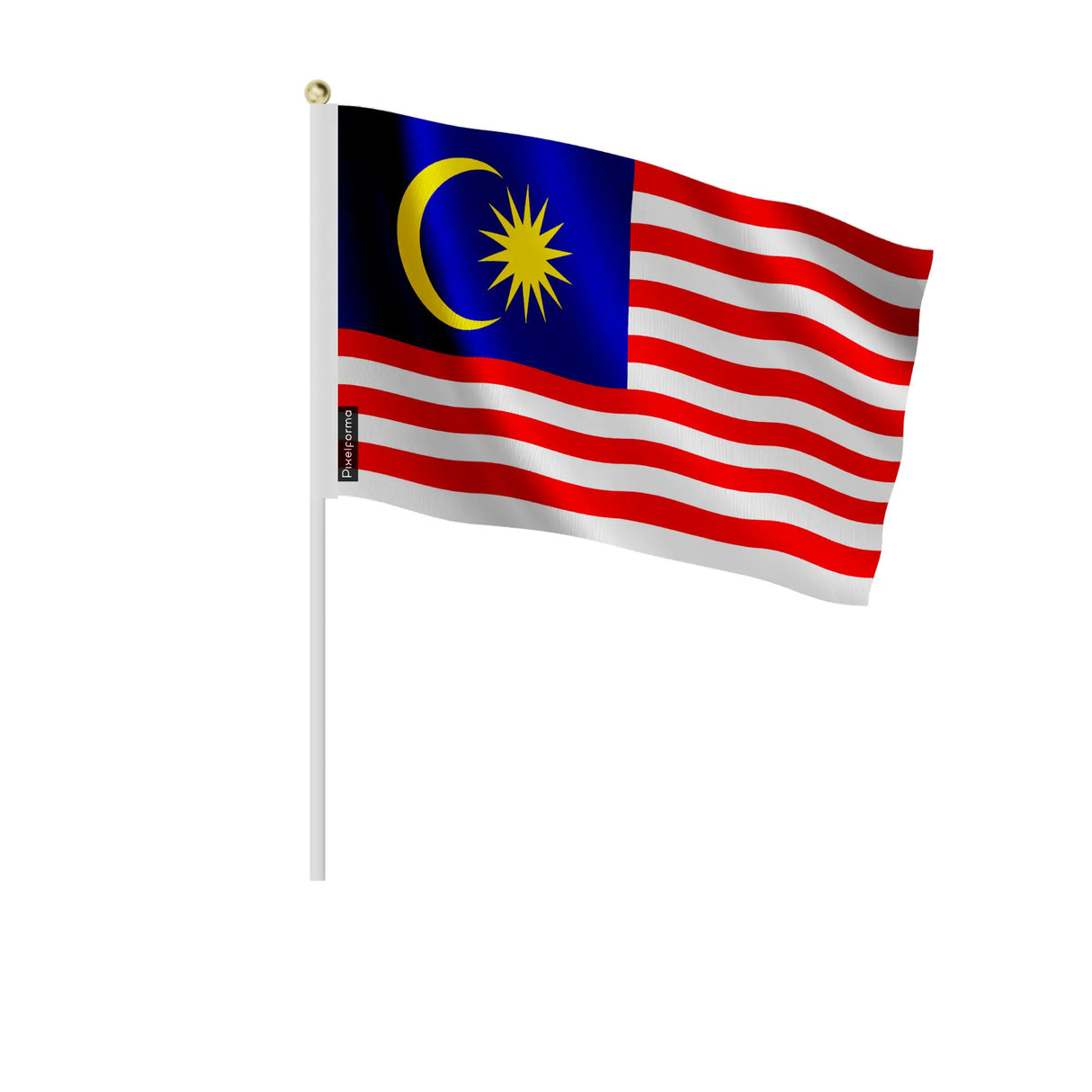 Mini drapeau malaisie en polyester à tenir à la main