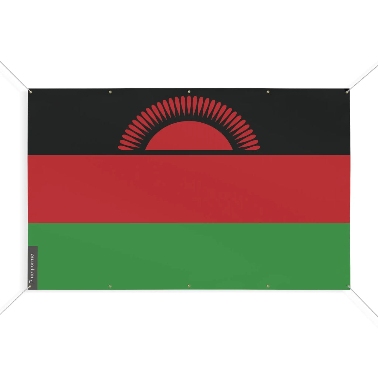 Mini drapeau malawi en polyester avec œillets résistants