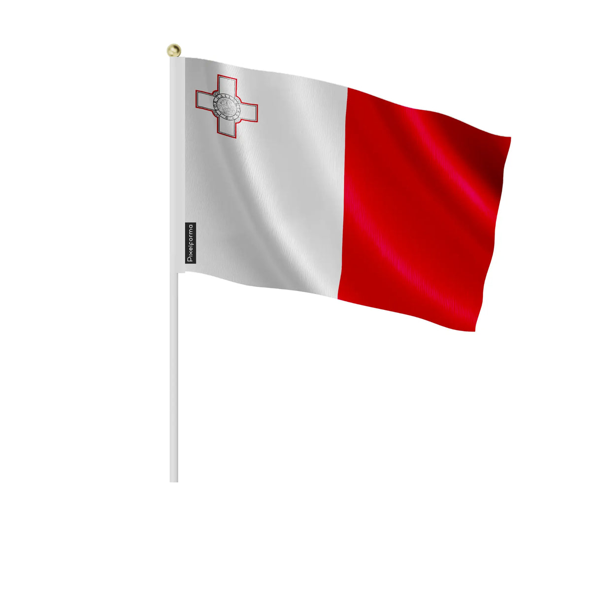 Mini drapeau malte en polyester à tenir à la main