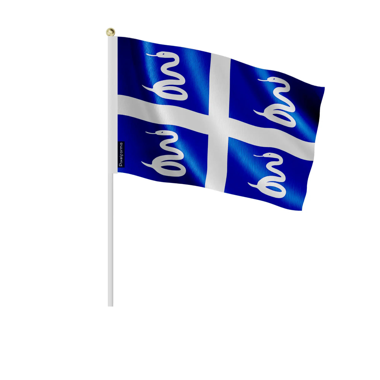 Mini drapeau martinique en polyester à tenir à la main