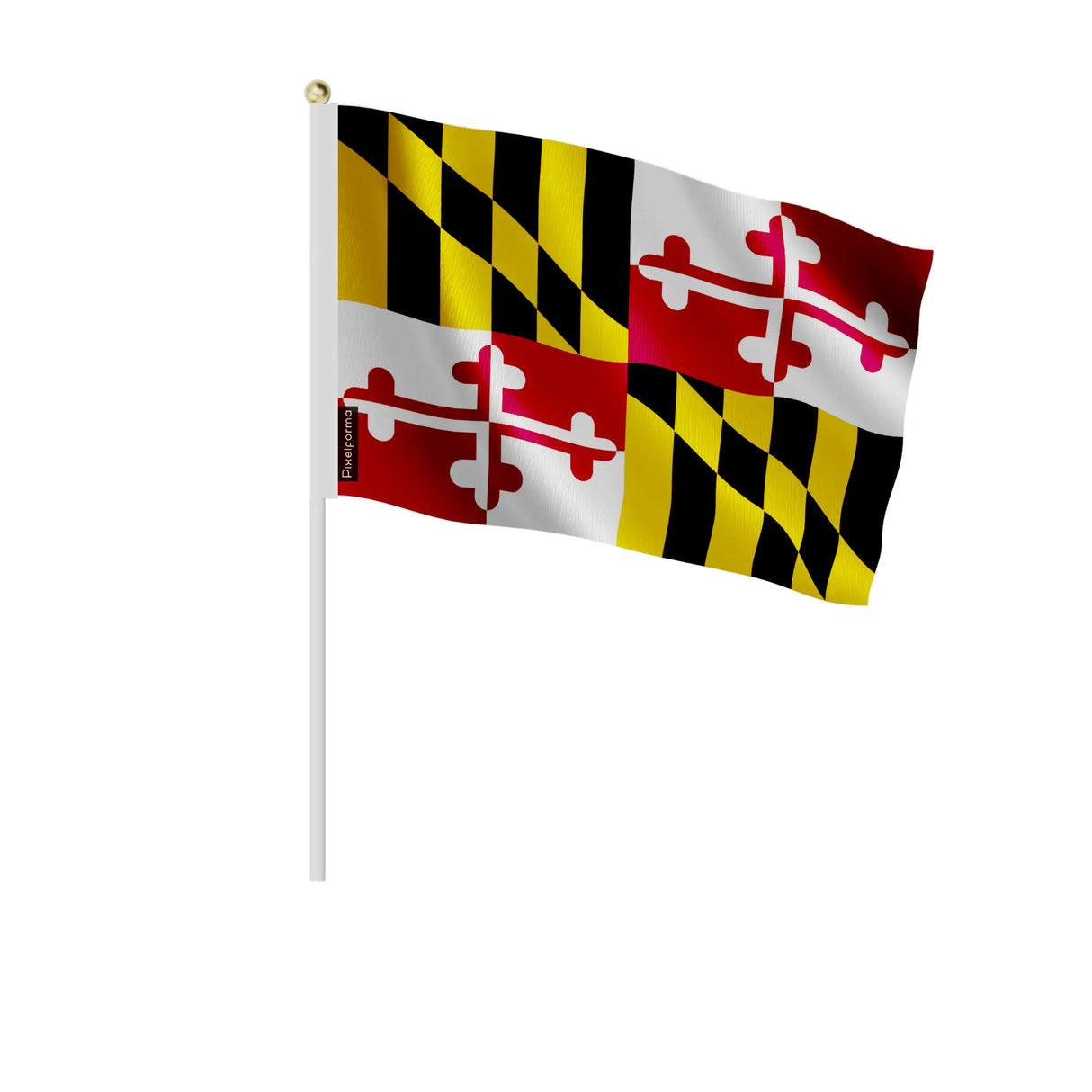 Mini drapeau maryland en polyester à tenir à la main