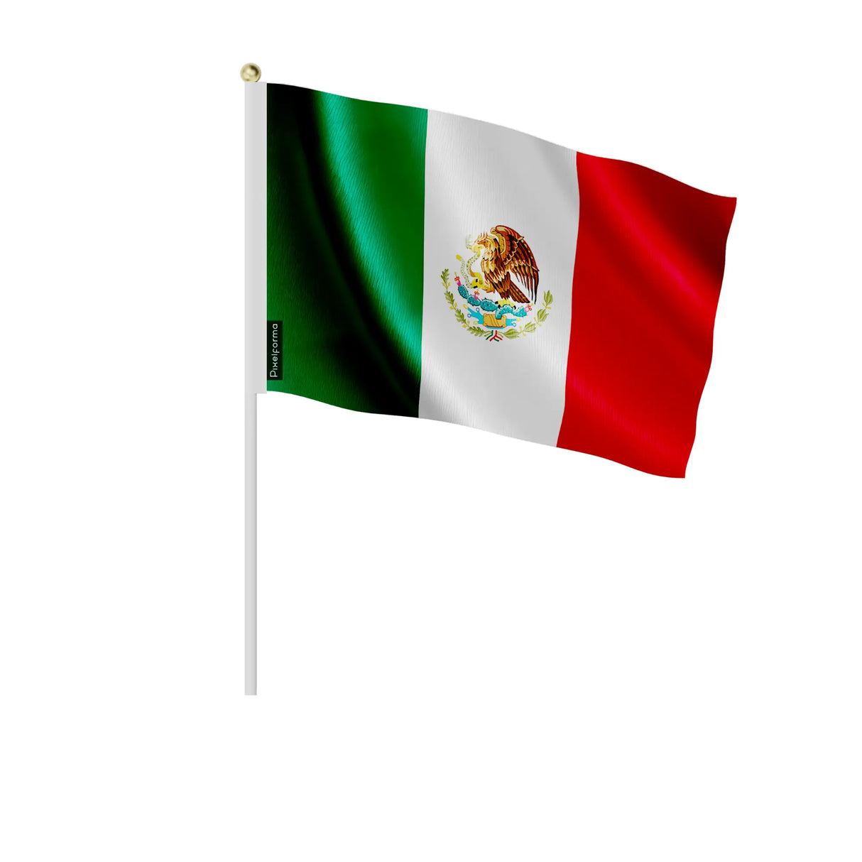 Mini drapeau mexique en polyester à tenir à la main