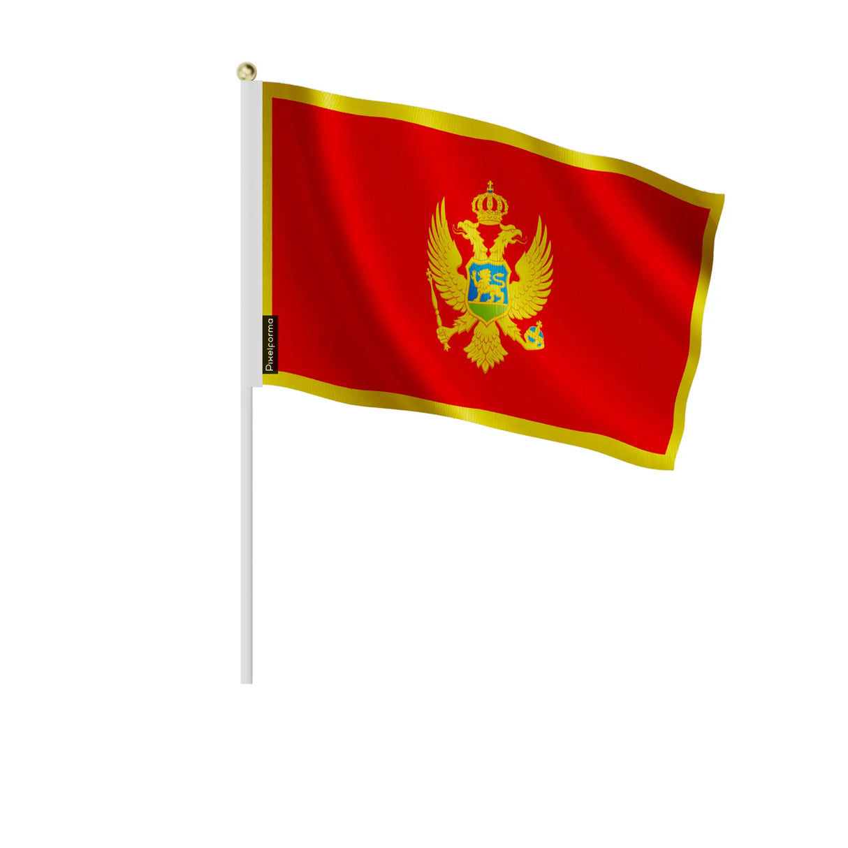 Mini drapeau monténégro en polyester à tenir à la main