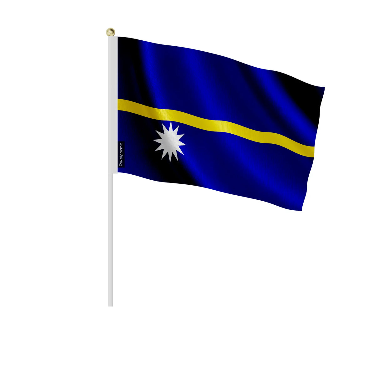 Mini drapeau nauru en polyester à tenir à la main