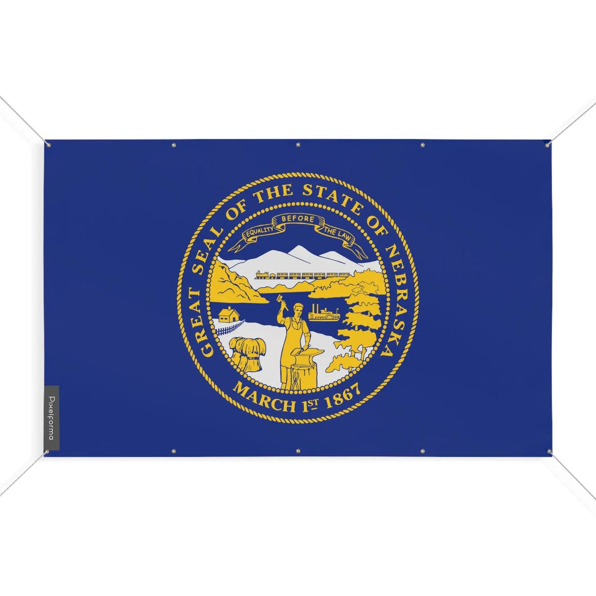 Mini drapeau nebraska polyester résistant aux intempéries