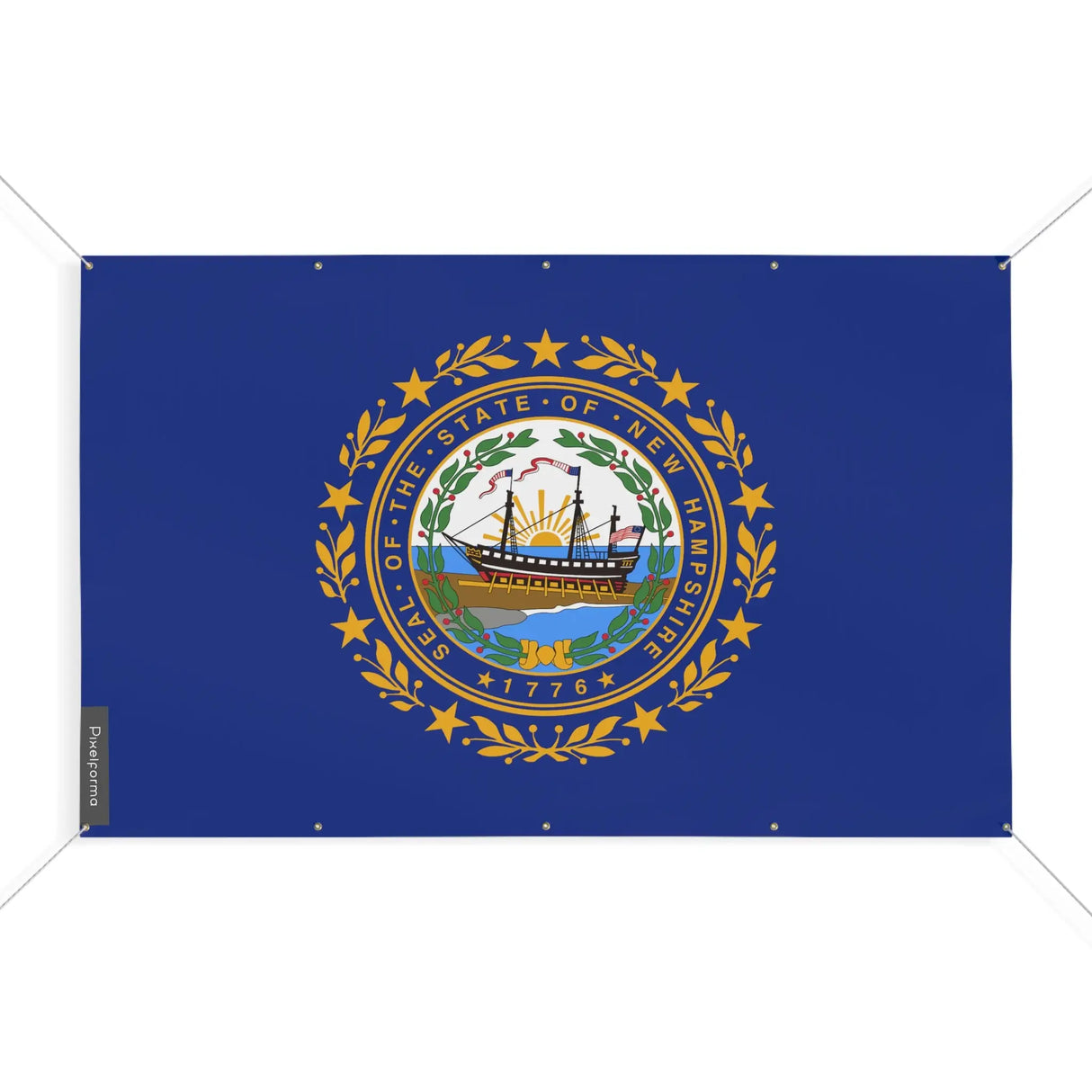 Mini drapeau new hampshire polyester résistant aux intempéries