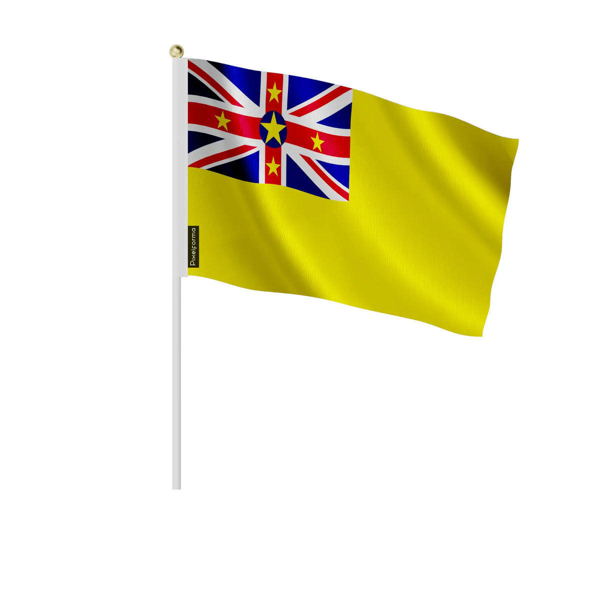 Mini drapeau niue en polyester à tenir à la main