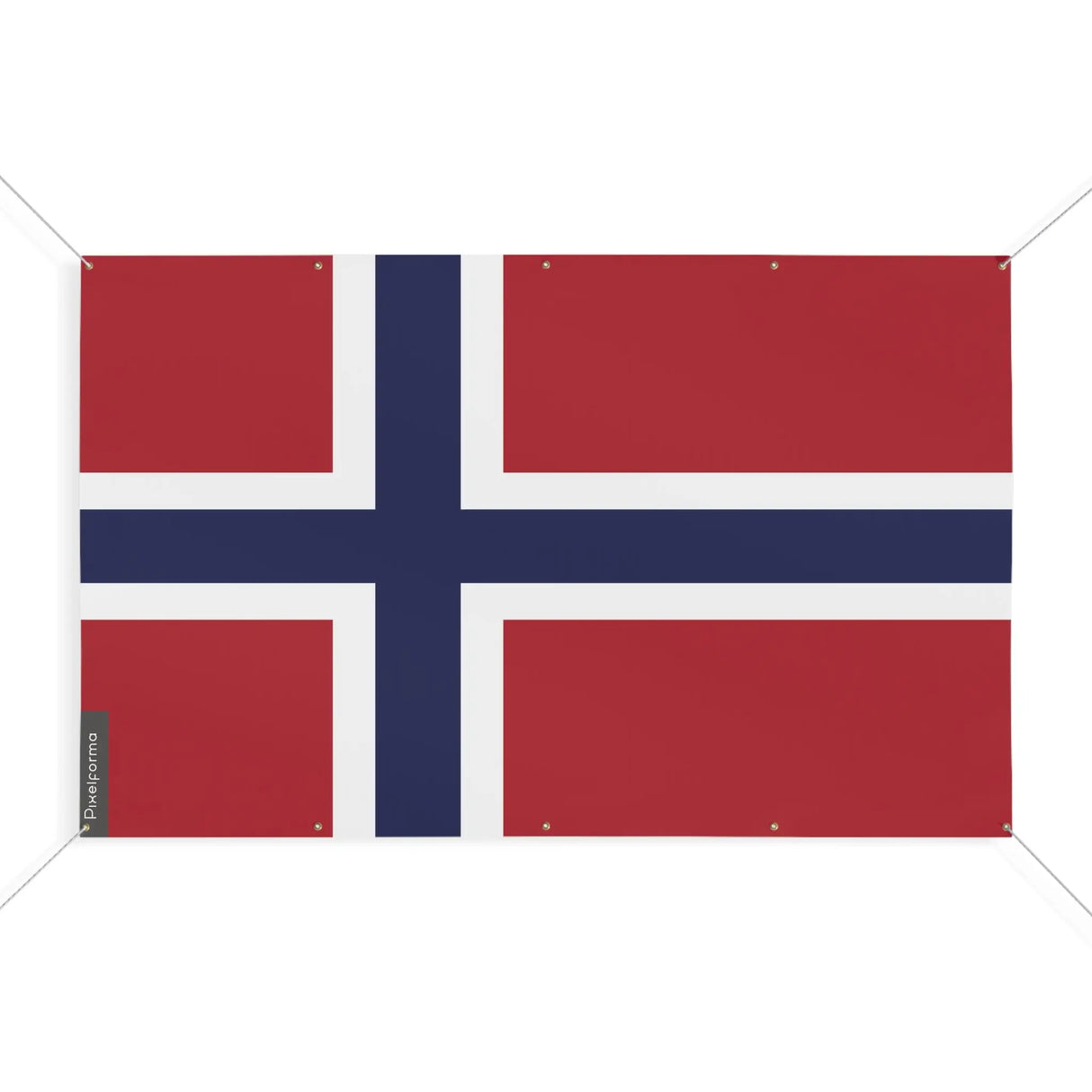 Mini drapeau norvège en polyester résistant dix œillets