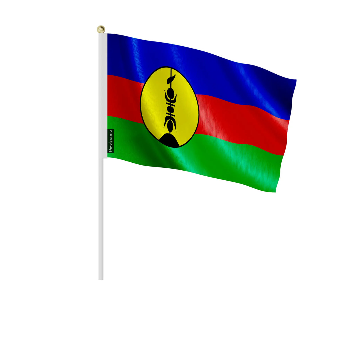 Mini drapeau nouvelle-calédonie polyester à tenir à la main