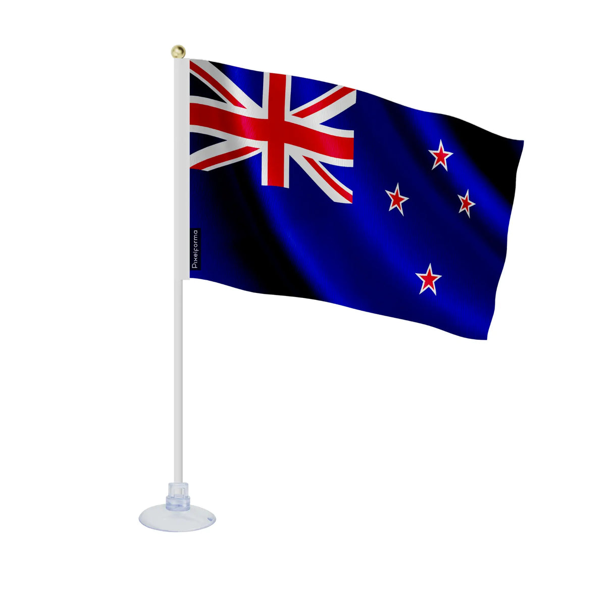 Mini drapeau nouvelle-zélande polyester avec ventouse