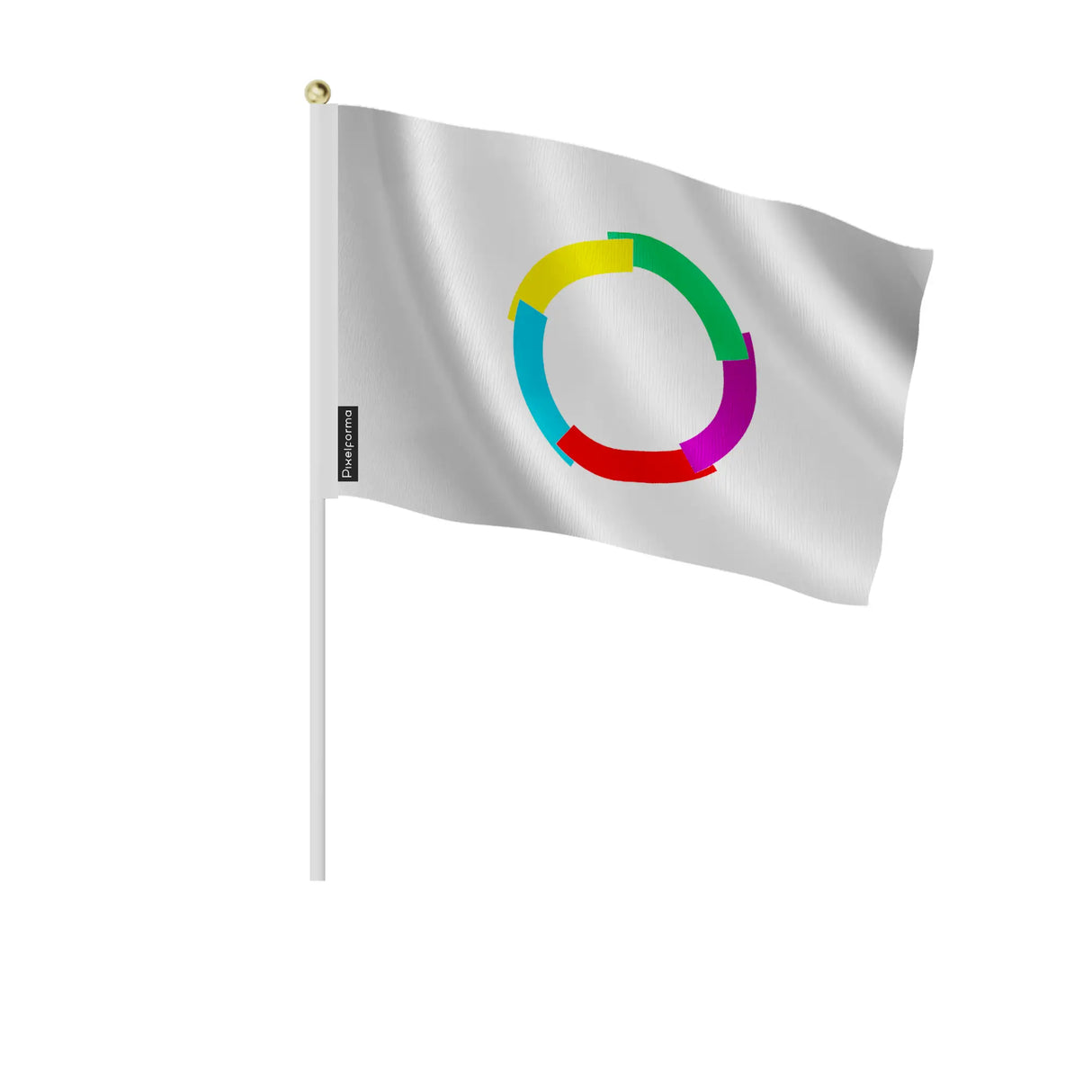 Mini drapeau organisation internationale polyester à la main